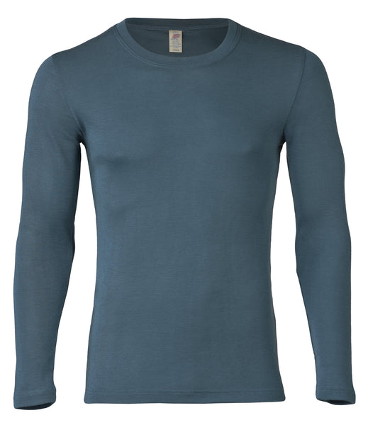 ENGEL WOOL SHIRTS | ADULT-LONG-SLEEVE SHIRT-ATLANTIC BLUE W|S BLEND-50/52 Men's-YOOKI