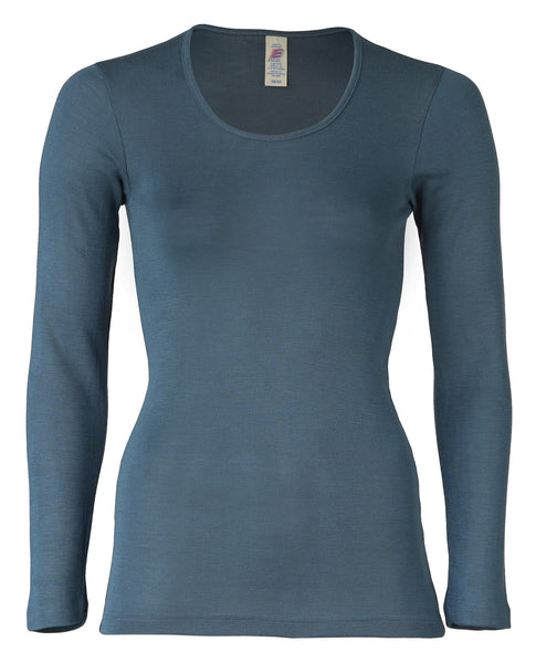 ENGEL WOOL SHIRTS | ADULT-LONG-SLEEVE SHIRT-ATLANTIC BLUE W|S BLEND-34/36-YOOKI