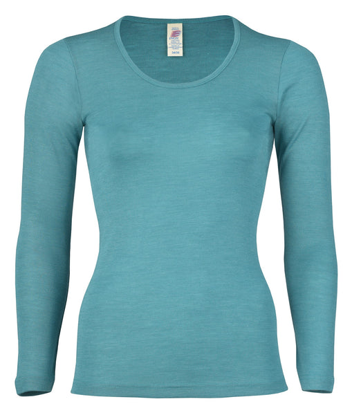 ENGEL WOOL SHIRTS | ADULT-LONG-SLEEVE SHIRT-ICE BLUE/KINGFISHER W|S BLEND-34/36-YOOKI