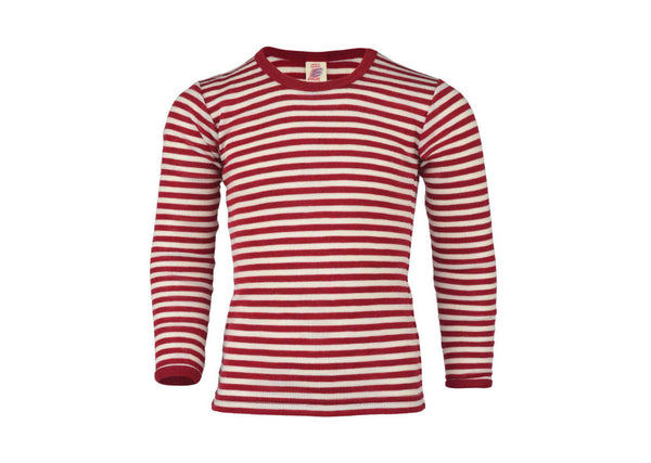 ENGEL WOOL SHIRTS LONG-SLEEVE | BABY & YOUTH-RED/NATURAL STRIPE (ALL WOOL)-STANDARD LONG-SLEEVE-92 (2-3Y)-YOOKI