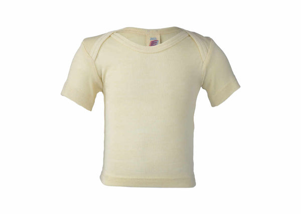 ENGEL WOOL SHIRTS SHORT-SLEEVE | BABY & YOUTH-NATURAL Wool/Silk-ENVELOPE NECK SHORT-SLEEVE-62/68 (3-6m)-YOOKI