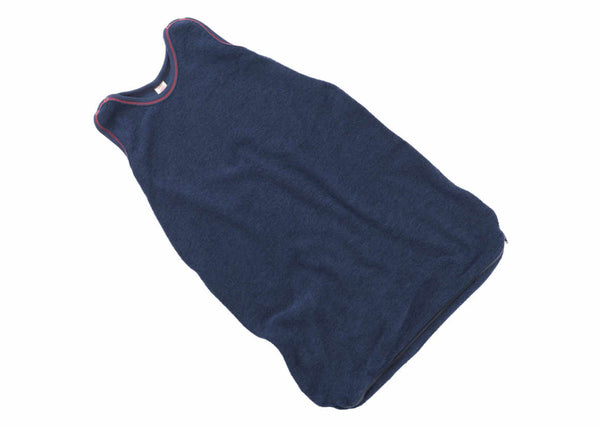 ENGEL WOOL SLEEP ITEMS | ONE-PIECE PJS | SLEEP SACKS | ROMPER POUCHES-SLEEP SACK TERRY-NAVY BLUE-1 (6-12m)-YOOKI
