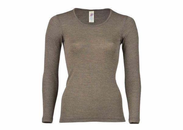 ENGEL WOOL SHIRTS | ADULT-LONG-SLEEVE SHIRT-WALNUT W|S BLEND-34/36-YOOKI