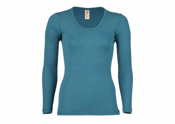 ENGEL WOOL SHIRTS | ADULT-LONG-SLEEVE SHIRT-TURQUOISE WOOL-34/36-YOOKI
