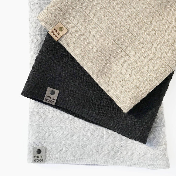 Infinity Scarves | Merino Wool Scarf-ARIES (MW BLACK MELANGE)-YOOKI