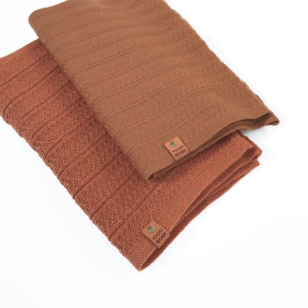 Infinity Scarves | Merino Wool Scarf-ROAR (MW ORANGE+RUST MELANGE)-YOOKI