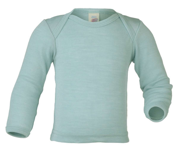 ENGEL WOOL SHIRTS LONG-SLEEVE | BABY & YOUTH-GLACIER (LT BLUE) WS BLEND-ENVELOPE-NECK LONG-SLEEVE-62/68 (3-6m)-YOOKI