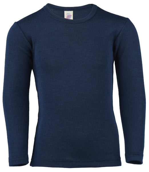 ENGEL WOOL SHIRTS LONG-SLEEVE | BABY & YOUTH-NAVY BLUE-STANDARD LONG-SLEEVE-92 (2-3Y)-YOOKI